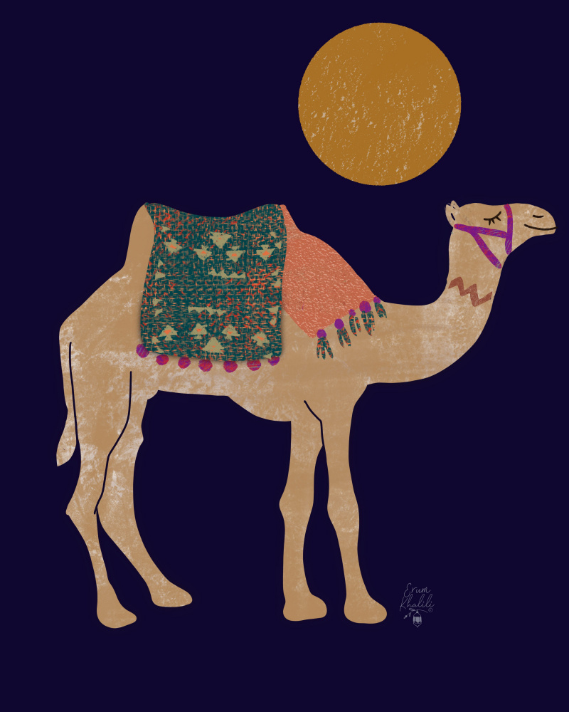 Camel and Moon   Erum Khalili.png von Erum Khalili