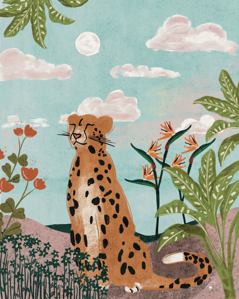 Leopard In Jungle  Erum Khalili.png von Erum Khalili