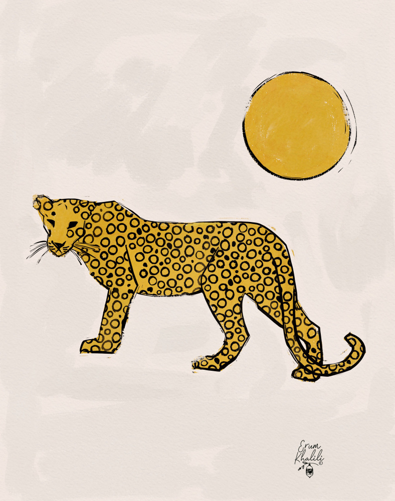 Leopard and Sun   Erum Khalili.png von Erum Khalili