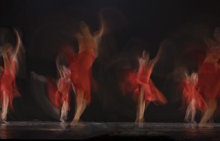 Dancers in red