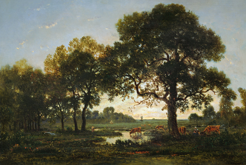 The Pond Oaks von Etienne-Pierre Théodore Rousseau