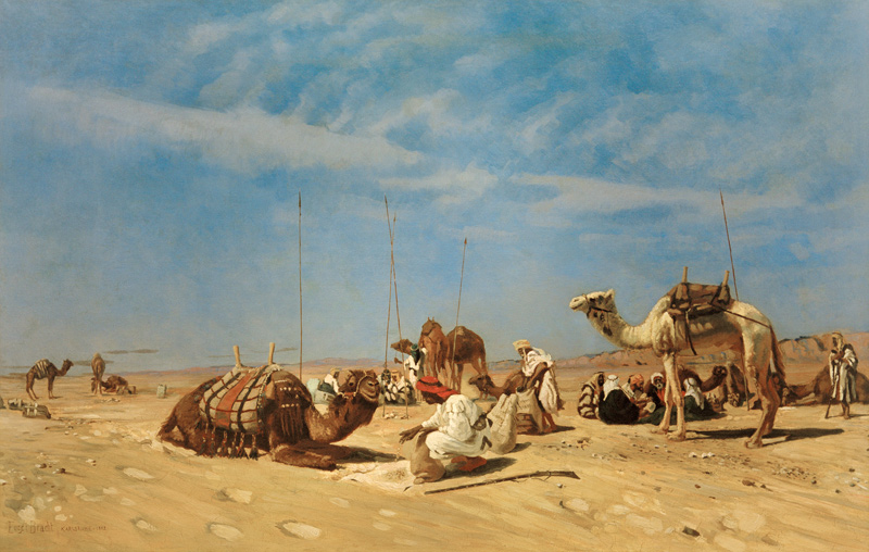 Rast in Araba (Peträisches Arabien) von Eugen Bracht