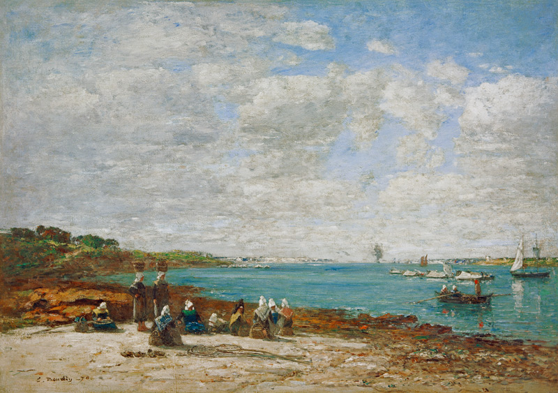 Kerhor,  Les P?cheuses von Eugène Boudin