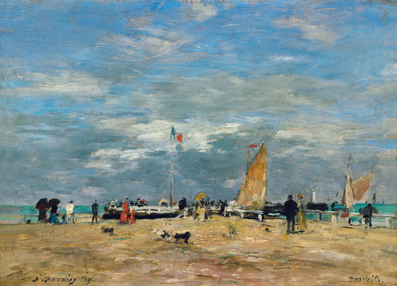 La Jetee de Deauville von Eugène Boudin