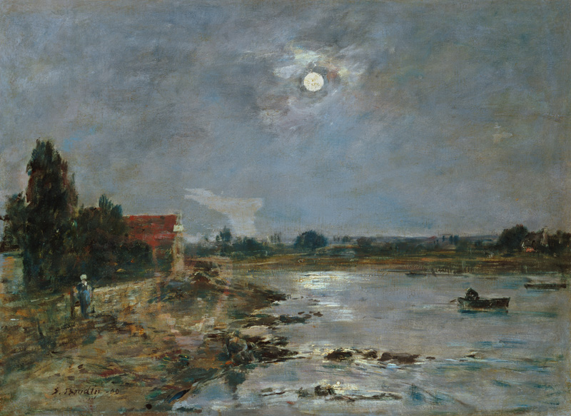 Vollmond (Les Bords de la Touques) von Eugène Boudin