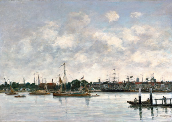 The Meuse at Dordrecht von Eugène Boudin