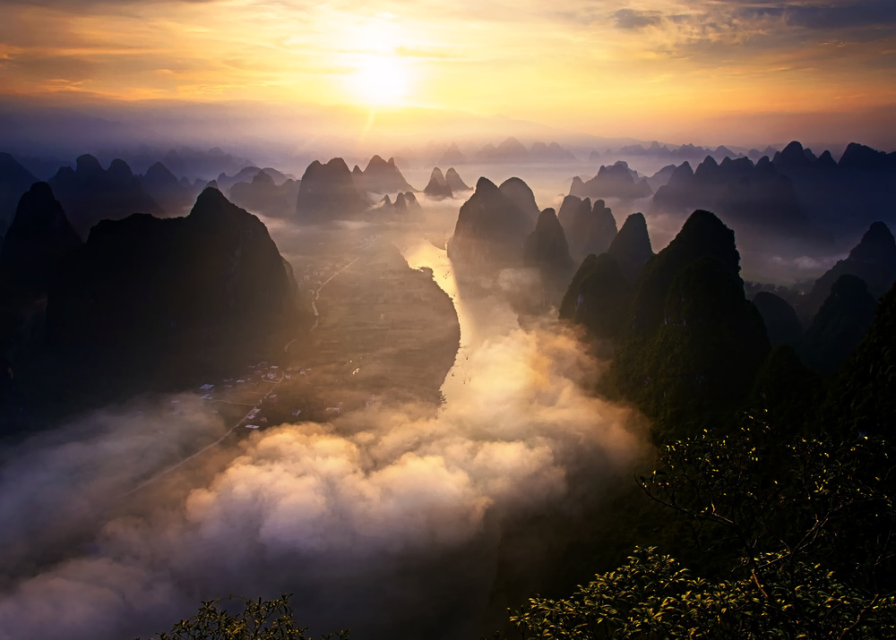 Xianggong Shan at dawn von Fabrizio Massetti