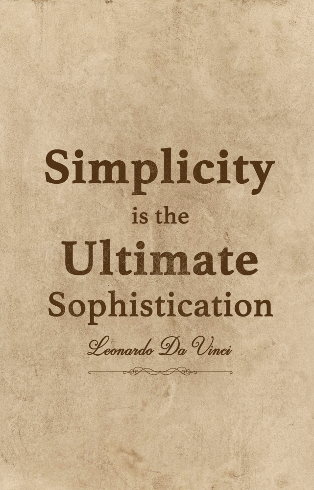 Da Vinci Quote Simplicity von Fadil Roze