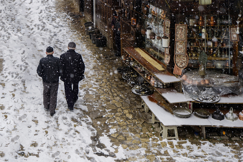 walking in the snow von Fatma GÖKMEN