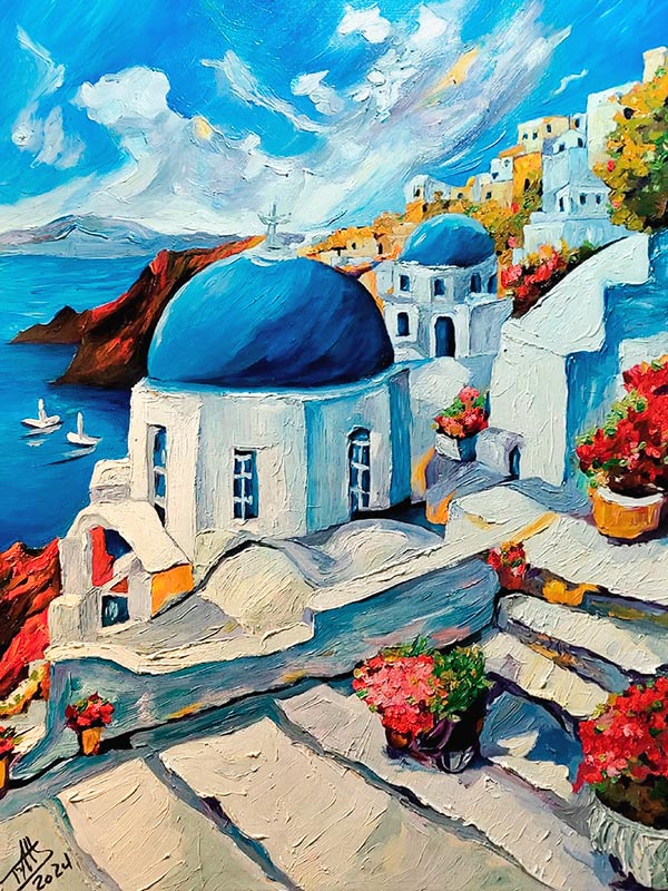 The light of Santorini von Félix Rubio