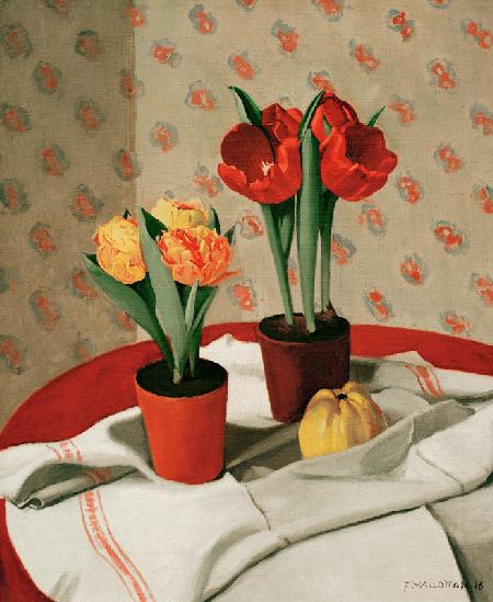 F.Vallotton /Still Life:... Tulips