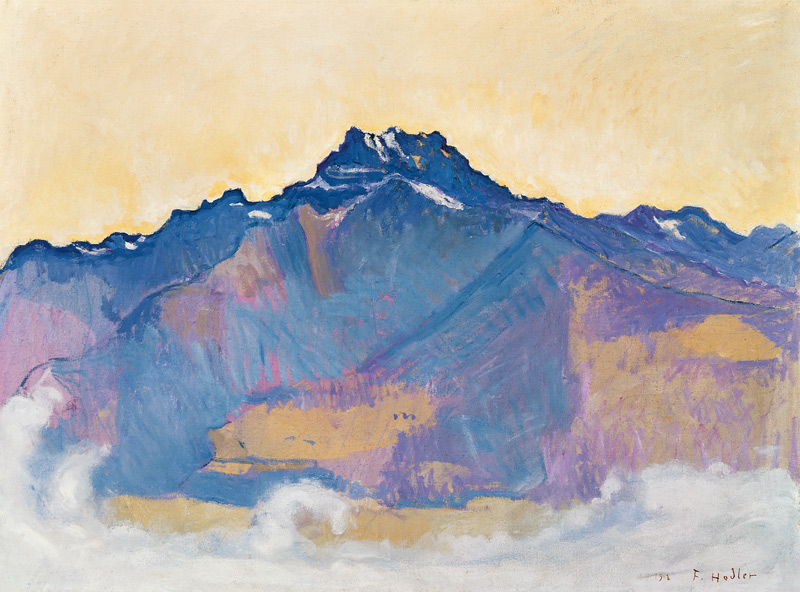 Dents du Midi von Chesières aus. von Ferdinand Hodler