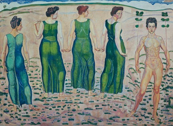 Jüngling, vom Weibe bewundert (Erste Fassung) von Ferdinand Hodler