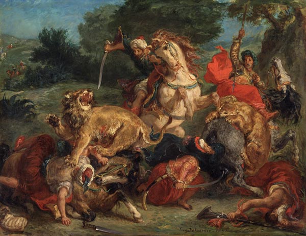 The Lion Hunt von Ferdinand Victor Eugène Delacroix