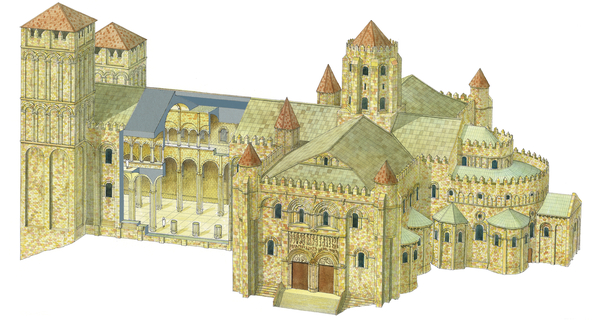 Santiago de Compostela Romanesque Cathedral. Reconstruction. Spain von Fernando Aznar Cenamor