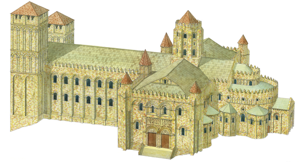 Santiago de Compostela Romanesque Cathedral. Reconstruction. Spain von Fernando Aznar Cenamor