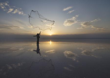 fishing in the lake