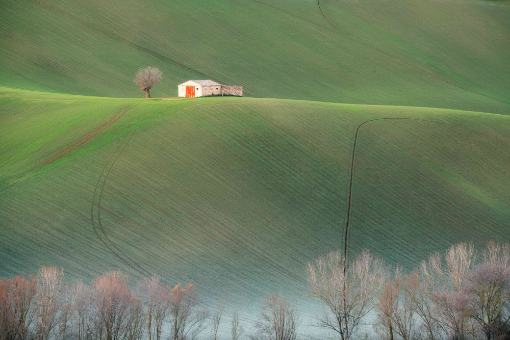 The cottage in the fields von Fiorenzo Carozzi