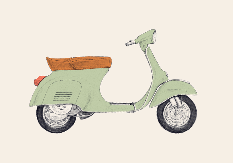 Vespa Print von Florent Bodart