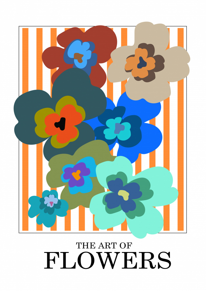 The Art Of Flowers Orange Stripe von Frances Collett