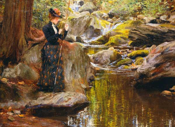 Die Anglerin. von Francis Coates Jones