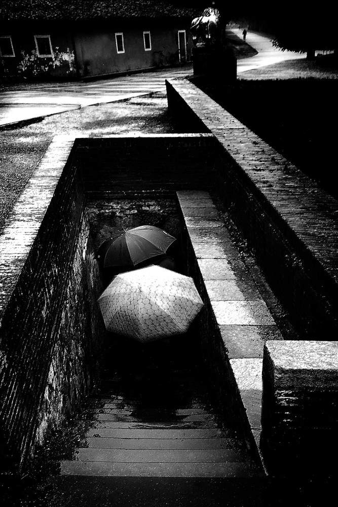 two umbrellas von Franco Maffei