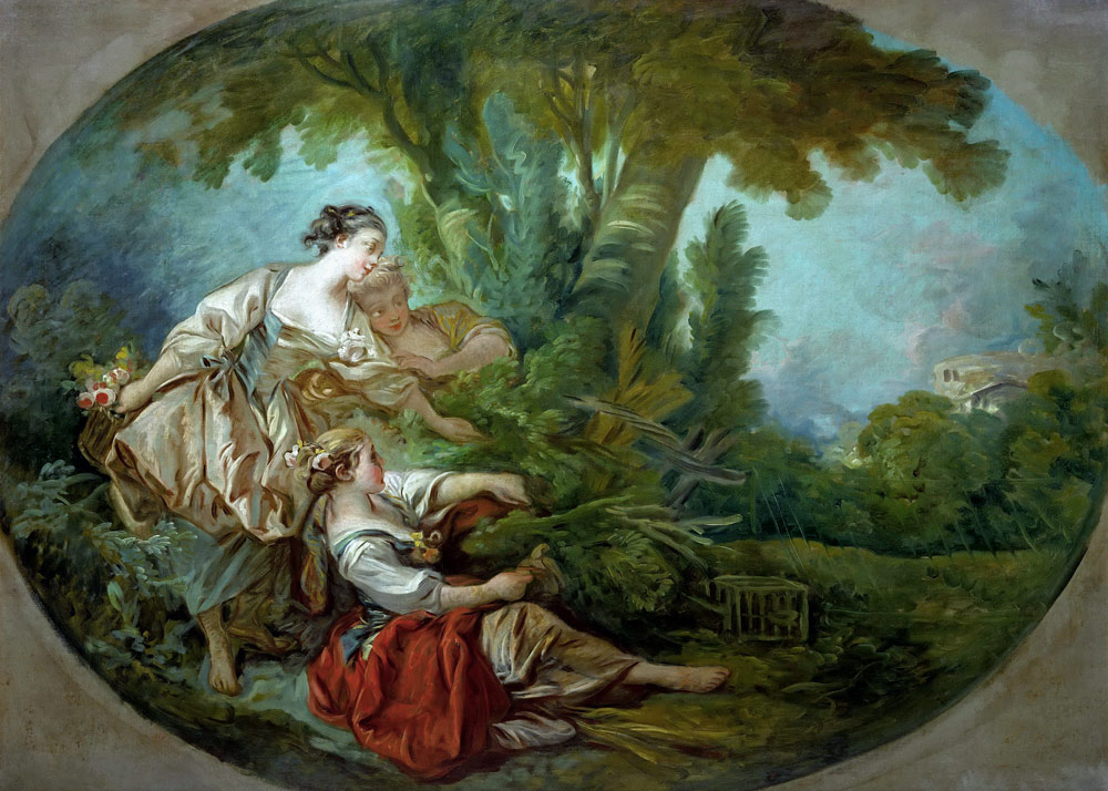 L'appeau, dit L'oiseau pris dans les filets (Der Lockvogel oder Der Vogel im Netz) von François Boucher