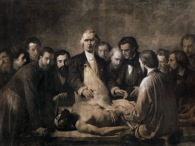 The Anatomy Lesson of Doctor Velpeau (1795-1867) von Francois Nicolas Augustin Feyen-Perrin