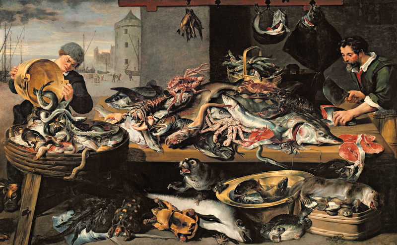 Fischladen von Frans Snyders