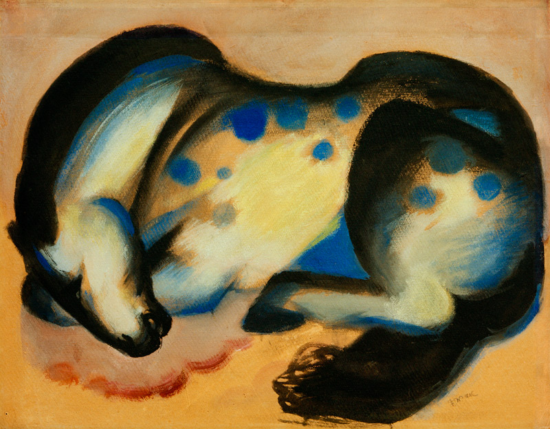 Liegendes Pferd von Franz Marc