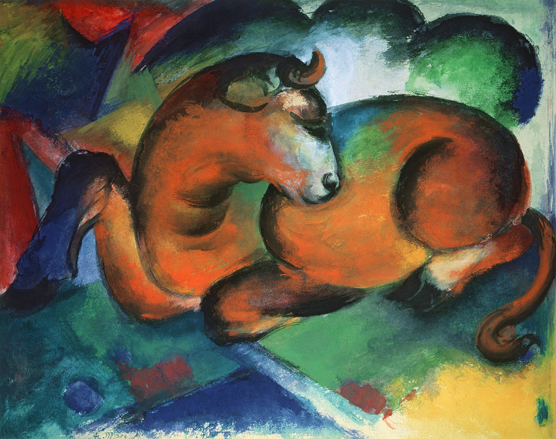 Roter Bulle von Franz Marc