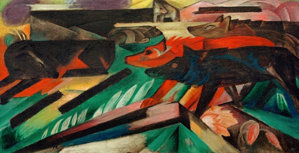 Die Wölfe (Balkankrieg) von Franz Marc