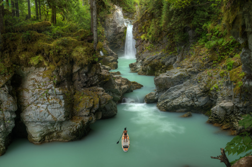 Glacier water falls von Fred Zhang