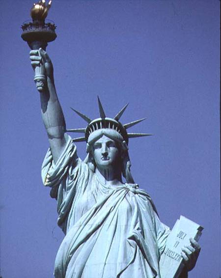 The Statue of Liberty, detail of the upper section von Frederic Auguste Bartholdi