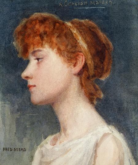 A Grecian Maiden, c.1890 (w/c on paper) 