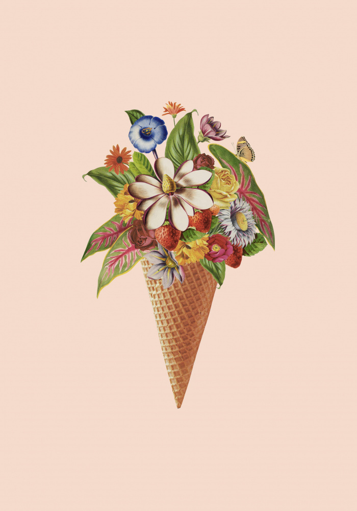 Botanical pink ice cream von Frida Floral Studio