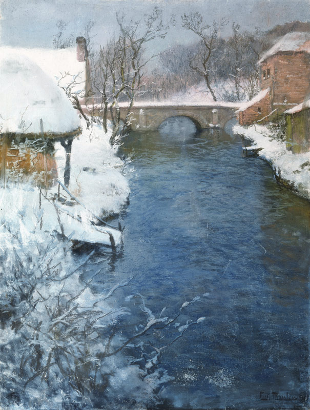 Am Winterfluss von Frits Thaulow