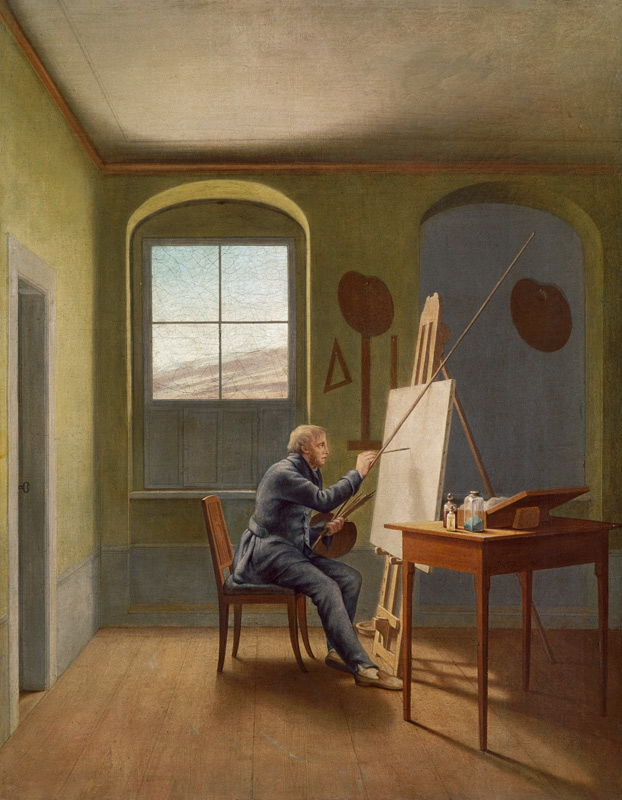 Caspar David Friedrich im Atelier von Georg Friedrich Kersting