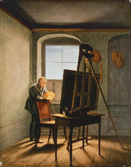 Caspar David Friedrich in seinem Atelier