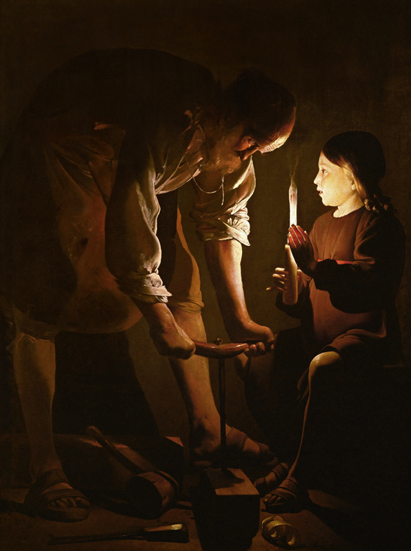 St. Joseph, the Carpenter von Georges de La Tour