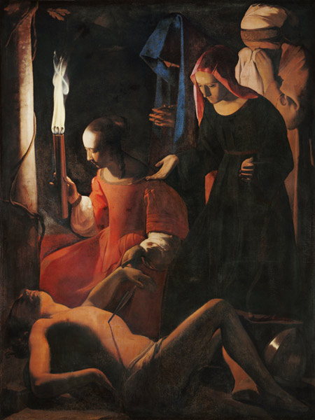 St. Sebastian Tended by St. Irene von Georges de La Tour