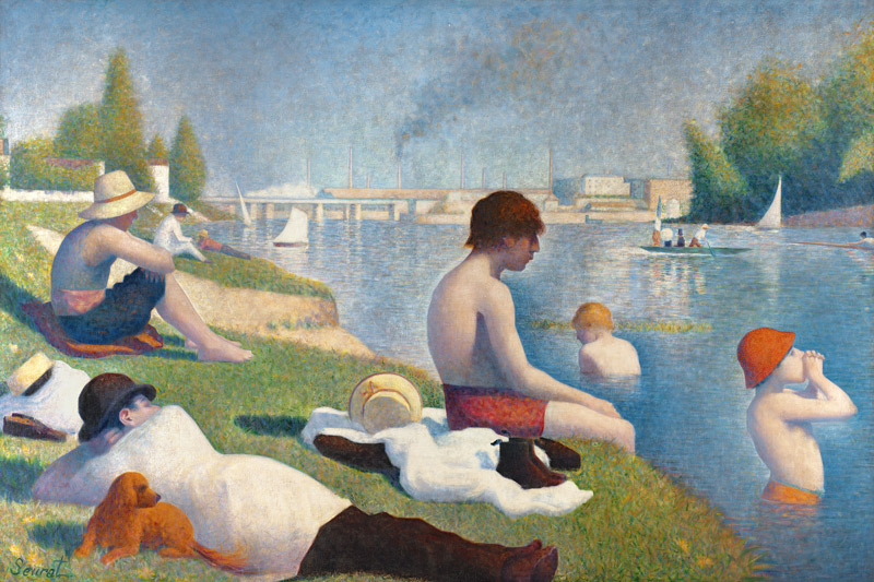 Eine Badestelle bei Asnières von Georges Seurat