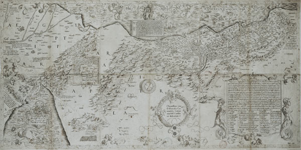 Amplissima Terrae Sanctae descripto ad utriusque testamenti intelligentiam, 1537 (engraving) von Gerard Mercator