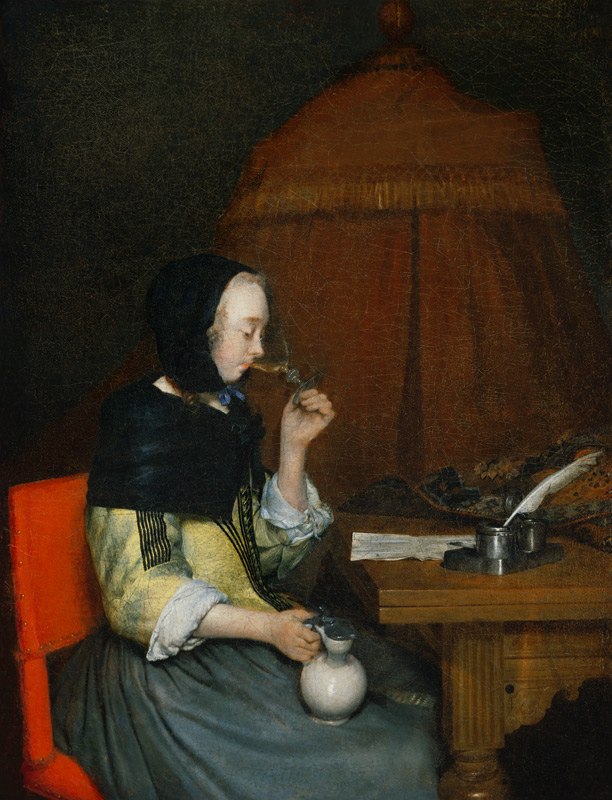 Dame mit Weinglas von Gerard ter Borch d. J.