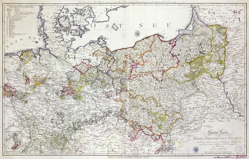 Map of the Prussian States in 1799 von German School