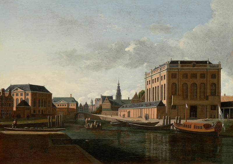 Die beiden Synagogen in Amsterdam von Gerrit Adriaensz. Berckheyde