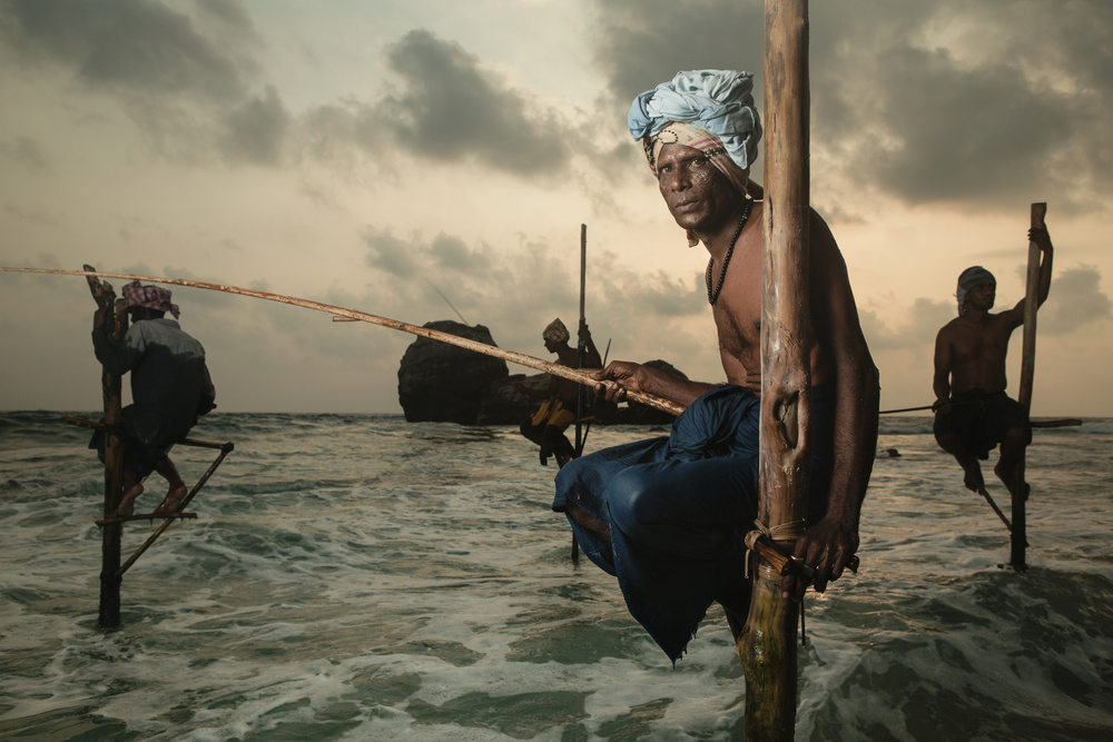 The Stilt Fisherman. von Giacomo Bruno