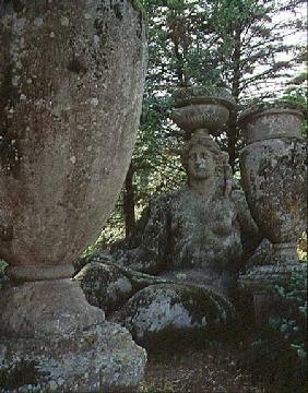 Ceres, sculpture from the Parco dei Mostri (Monster Park) gardens laid out between 1550-63 by the Du