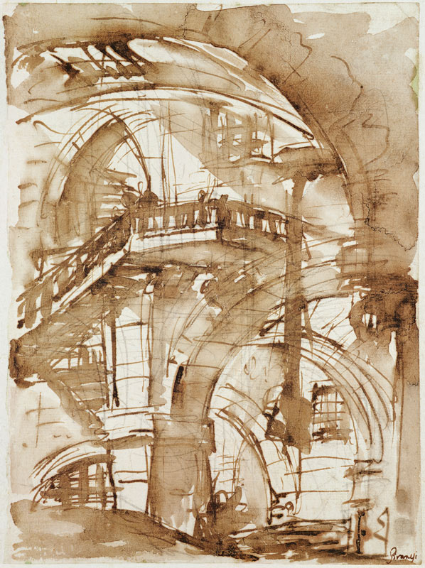 Roman Prison, c.1744-5 (pen and wash over pencil) von Giovanni Battista Piranesi