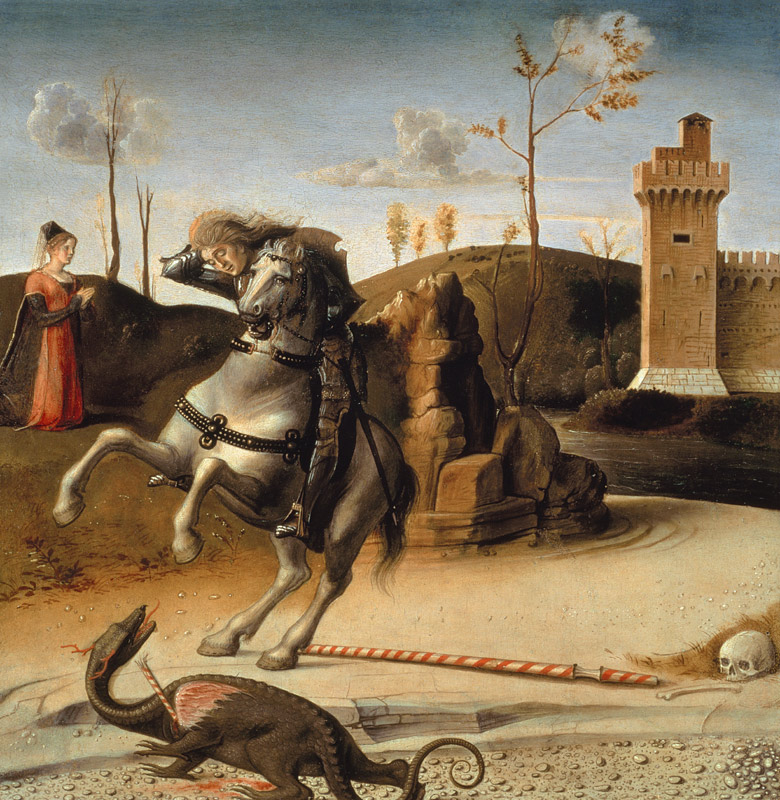 St. George and the Dragon, predella von Giovanni Bellini